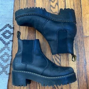 Black slip on Dr Martens Leather Boots